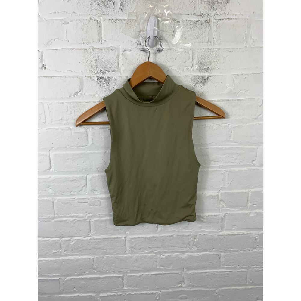 House of Harlow 1960 Women's Turtleneck Tank Top Sleeveless Green Size XS - Picture 1 of 5